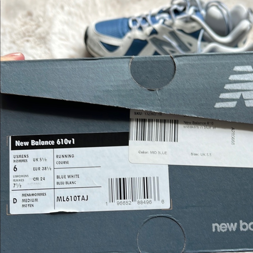 New Balance Blue and White Athletic Shoes - Picture 2 of 9
